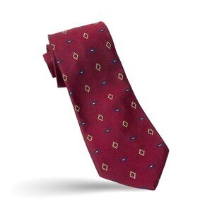 Brooks Brothers Makers Silk Mens Neck Tie Blue and Yellow Diamonds